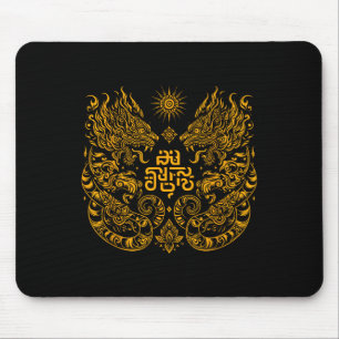 Muay Thai Mma Fight Tattoo Twin Tiger Kickboxing T Mouse Pad