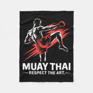 Muay Thai MMA Kickboxing Sarcastic Martial Arts Fleece Blanket