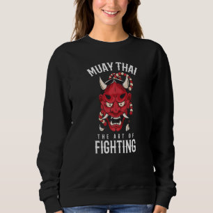 Muay Thai Oni Demon Thai Boxing Japanese Oni Sweatshirt