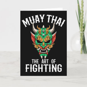 Muay Thai Oni Mask - Thai Boxing And Kickboxing Gi Card