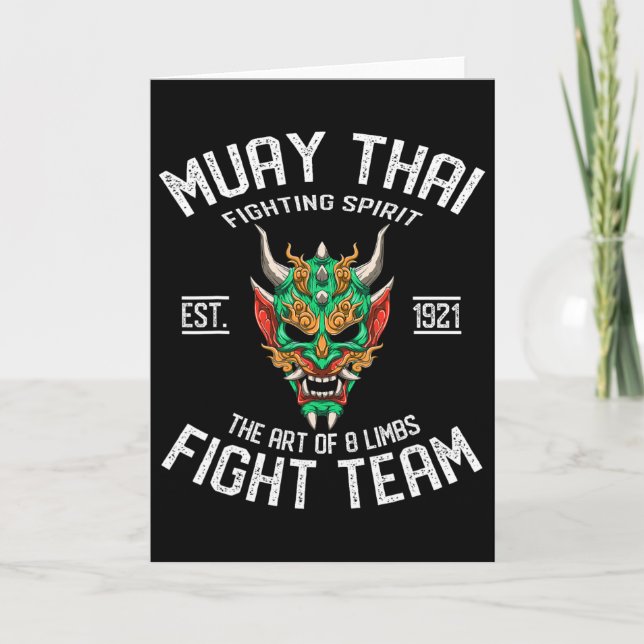 Muay Thai Oni - Thai Boxing And Kickboxing  Card (Front)