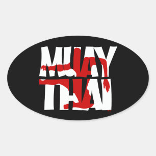 Muay Thai Oval Sticker