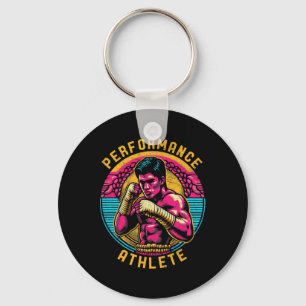 Muay Thai Performance Athlete Men's Kickboxing Mma Key Ring