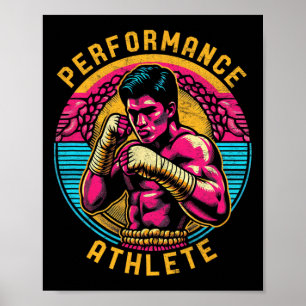 Muay Thai Performance Athlete Men's Kickboxing Mma Poster