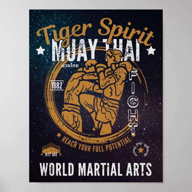 Muay Thai Poster - Tiger Spirit (Front)
