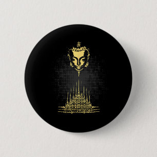 Muay Thai Pyramid Buddha Tattoo Kickboxing Cultura 6 Cm Round Badge