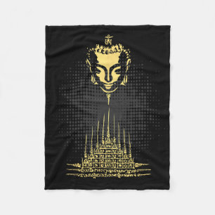 Muay Thai Pyramid Buddha Tattoo Kickboxing Cultura Fleece Blanket