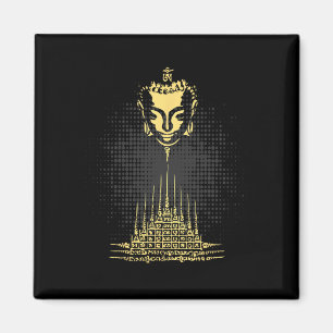 Muay Thai Pyramid Buddha Tattoo Kickboxing Cultura Magnet