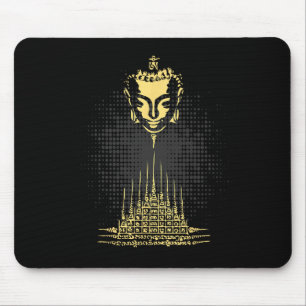 Muay Thai Pyramid Buddha Tattoo Kickboxing Cultura Mouse Pad