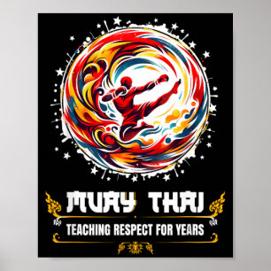 Muay Thai Respect MMA Kickboxing Thai Boxing Poster