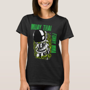 Muay Thai Rolled Up Astronaut, Mma, Kickboxing, Ji T-Shirt