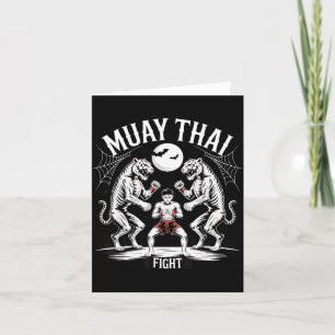 Muay Thai Sak Yant Tiger Halloween Kick Boxing MMA Card