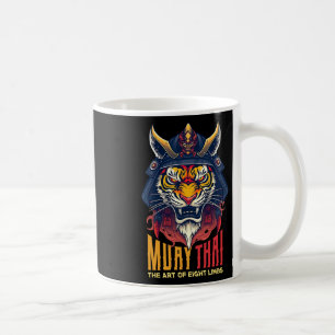 Muay Thai Samurai Tiger Thai Boxing Graphic Coffee Mug