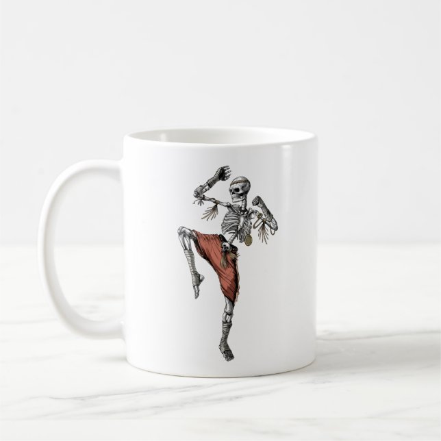 Muay Thai Skeleton Coffee Mug (Left)