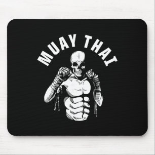 Muay Thai Skeleton Fighter Mma Club Coach Martial Mouse Pad