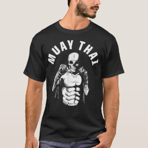 Muay Thai Skeleton Fighter MMA Club Coach Martial T-Shirt