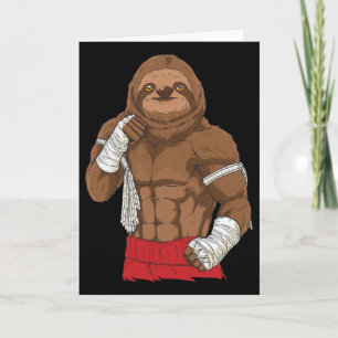 Muay Thai Sloth Kickboxing Fighter Card