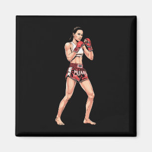 Muay Thai Stance Comt Sports A Kickboxing Fan _1 Magnet