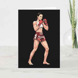 Muay Thai Stance Comt Sports For A Kickboxing Fan Card
