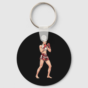 Muay Thai Stance Comt Sports For A Kickboxing Fan Key Ring