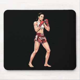 Muay Thai Stance Comt Sports For A Kickboxing Fan Mouse Pad