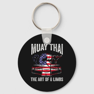 Muay Thai Tha Art Of 8 Limbs Fighter Martial Arts Key Ring