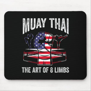 Muay Thai Tha Art Of 8 Limbs Fighter Martial Arts Mouse Pad