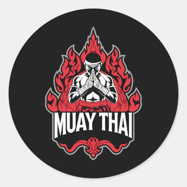 Muay Thai Thai Boxing 1  Classic Round Sticker (Front)