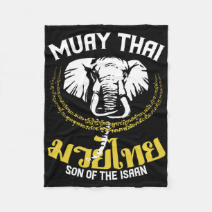 Muay Thai Thai Boxing Elephant Gift Martial Arts  Fleece Blanket