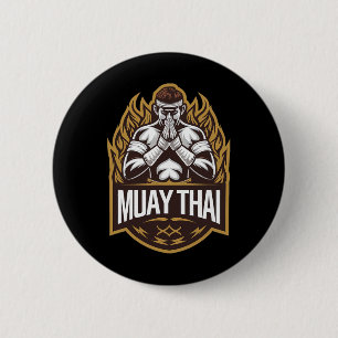 Muay Thai - Thai Boxing Fighter 6 Cm Round Badge