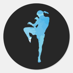Muay Thai Thai Boxing Sport  Classic Round Sticker