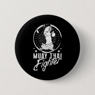Muay Thai Thailand Fist Ring Knee Fighter Techniqu 6 Cm Round Badge