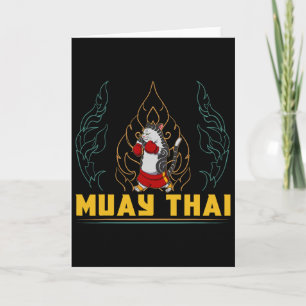 Muay Thai Thailand Fist Ring Knee Fighter Techniqu Card