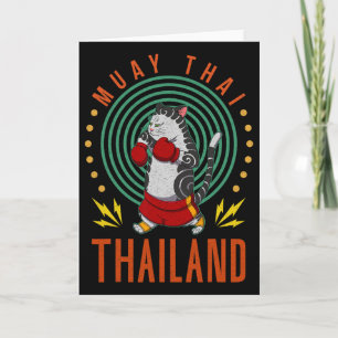 Muay Thai Thailand Fist Ring Knee Fighter Techniqu Card