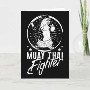 Muay Thai Thailand Fist Ring Knee Fighter Techniqu Card