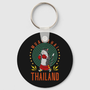 Muay Thai Thailand Fist Ring Knee Fighter Techniqu Key Ring