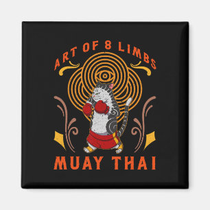 Muay Thai Thailand Fist Ring Knee Fighter Techniqu Magnet