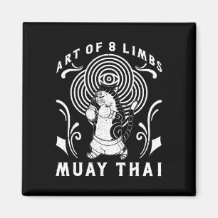Muay Thai Thailand Fist Ring Knee Fighter Techniqu Magnet