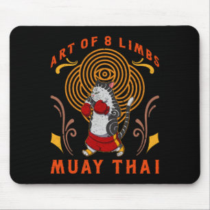 Muay Thai Thailand Fist Ring Knee Fighter Techniqu Mouse Pad
