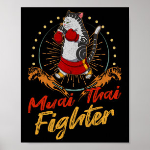 Muay Thai Thailand Fist Ring Knee Fighter Techniqu Poster