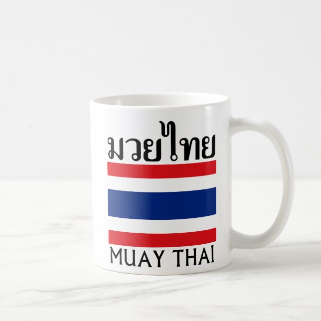Muay Thai + Thailand Flag Coffee Mug (Right)