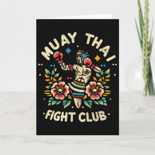 Muay Thai Thailand Kickboxing Mma Fighter Traditio Card