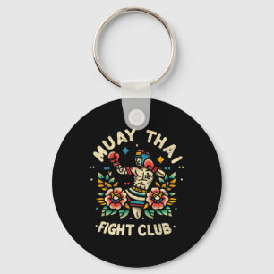 Muay Thai Thailand Kickboxing Mma Fighter Traditio Key Ring