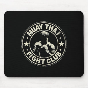 Muay Thai Thailand Kickboxing Mma Fighter Vintage  Mouse Pad
