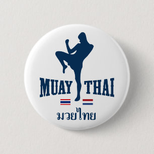 Muay Thai Thailand Netherlands 6 Cm Round Badge