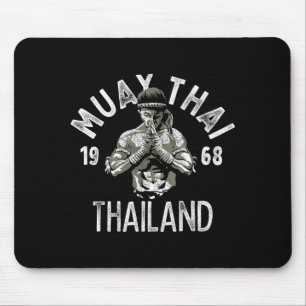 Muay Thai Thailand Vintage Tiger Fighter Training Mouse Pad