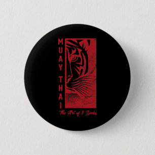 Muay Thai Tiger Art Of 8 Limbs Kickboxing Gift Shi 6 Cm Round Badge