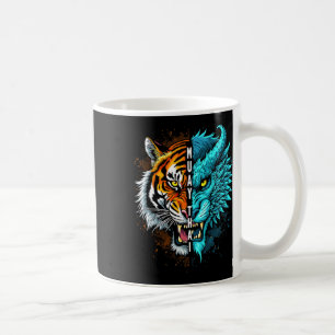 Muay Thai Tiger Dragon Fusion Art Coffee Mug