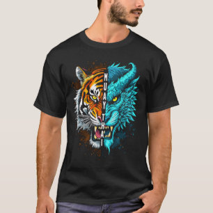Muay Thai Tiger Dragon Fusion Art T-Shirt