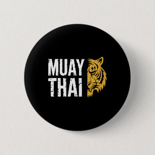 Muay Thai Tiger Martial Arts Fighter  6 Cm Round Badge
